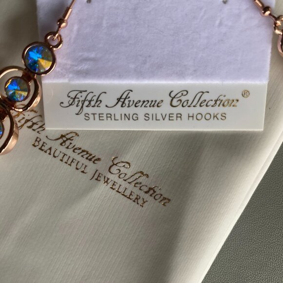 Butler Rose Gold Swarovski Crystal Necklace & Earrings - Picture 6 of 13